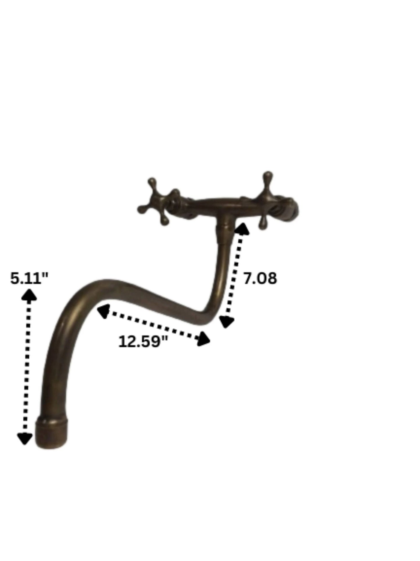 Antique Bronze Dual Control Wall Tap – Swivel Spout