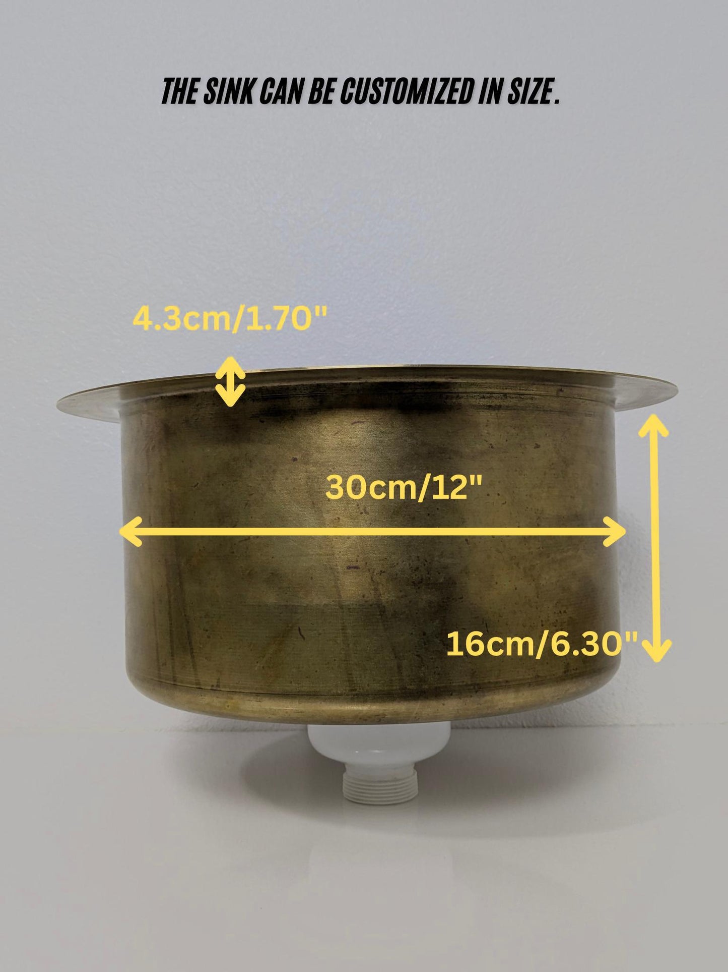 Classic Brass Smooth Finish Round Prep Sink – Vintage Style