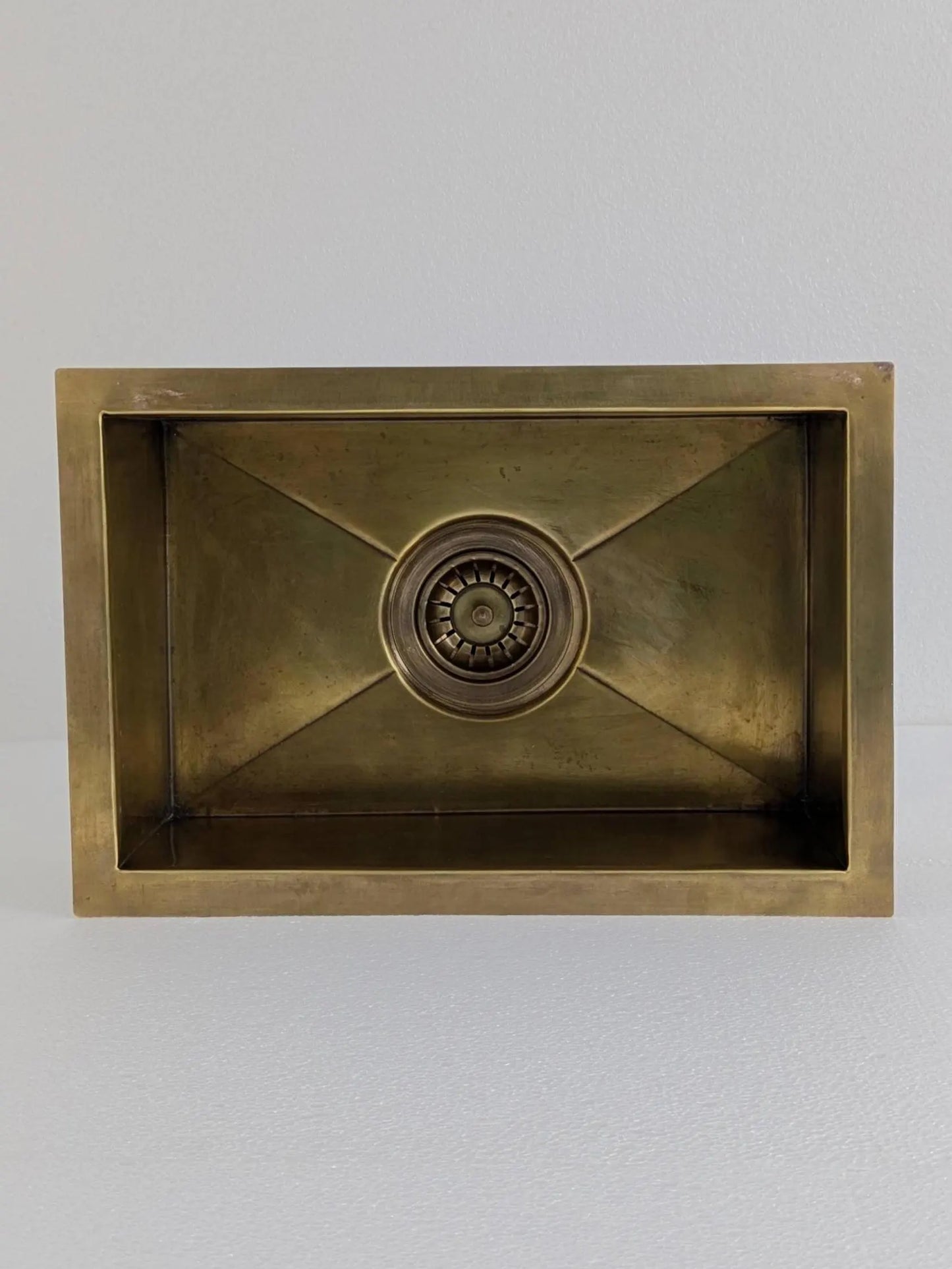 Brushed Brass Undermount Bar Sink: Rectangular Bathroom Kitchen Sink