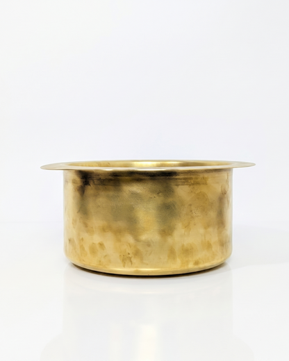 Matte Brass Utility Sink with Minimalist Drain – Brushed Finish
