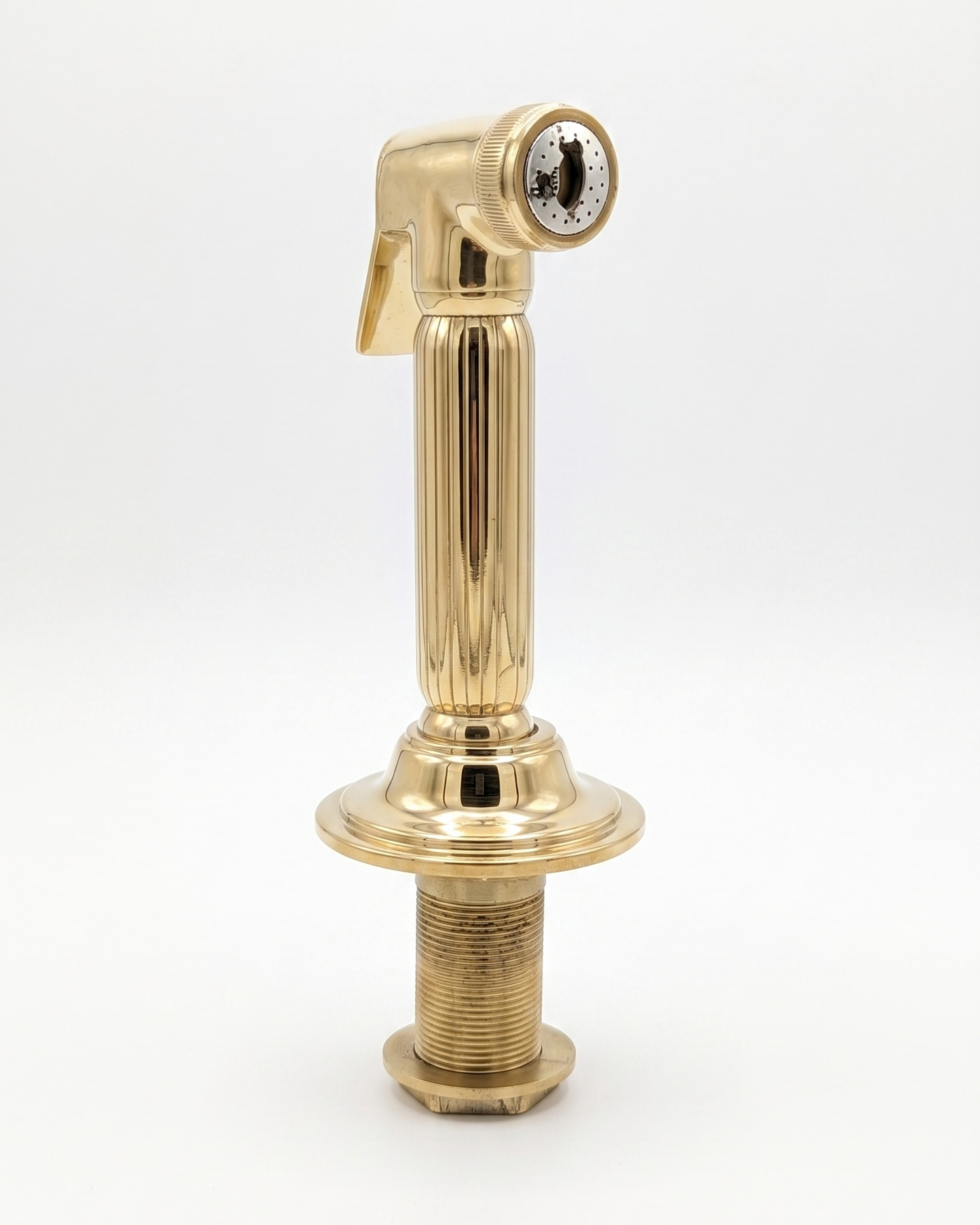 Unlacquered Brass Bridge Kitchen Faucet: Antique Style Cross Handles