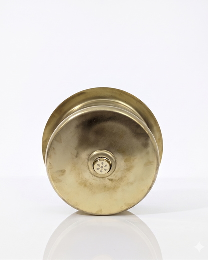 Matte Brass Utility Sink with Minimalist Drain – Brushed Finish