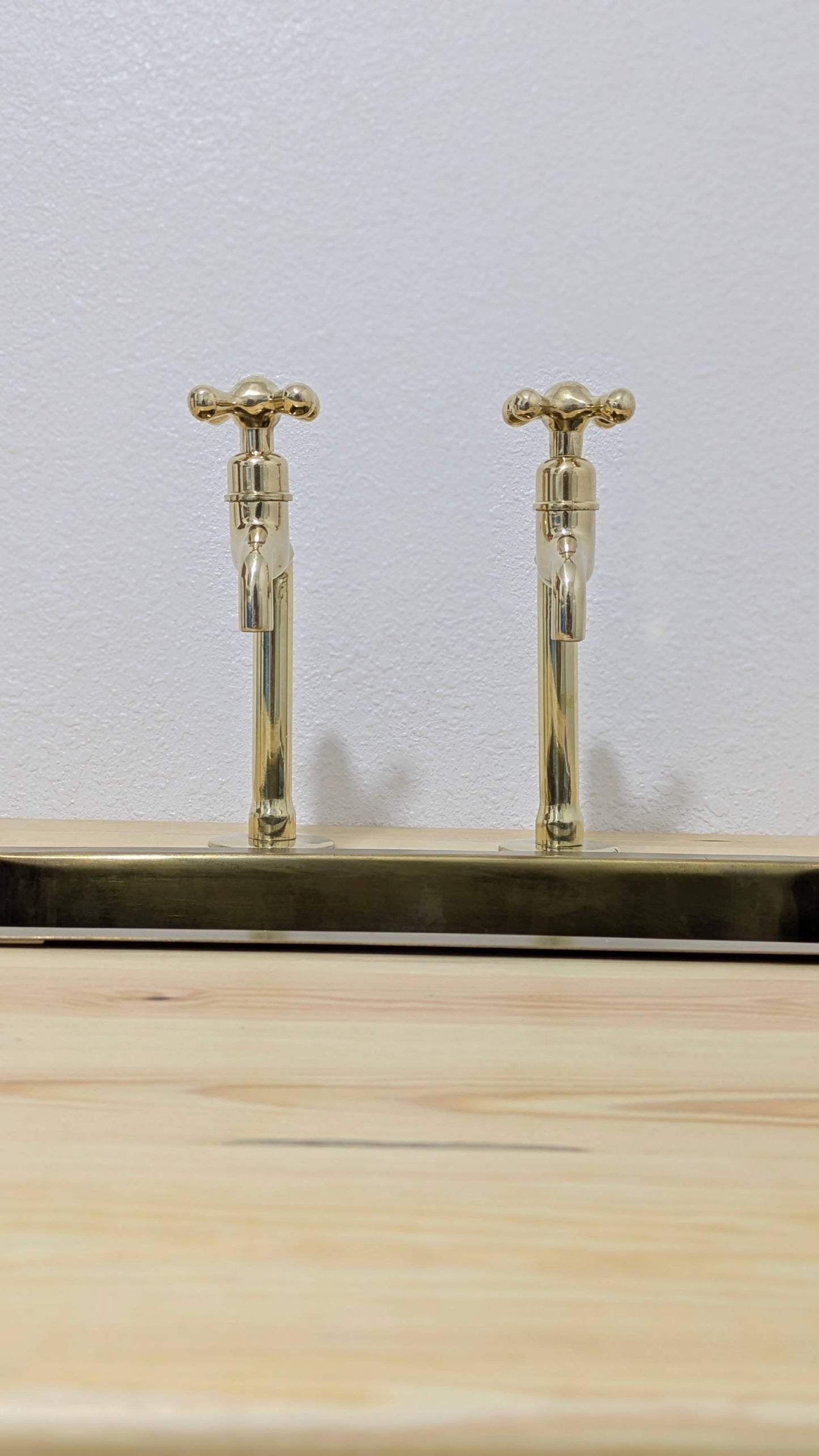 Unlacquered Brass Kitchen Faucets with Upstands: Customizable Size