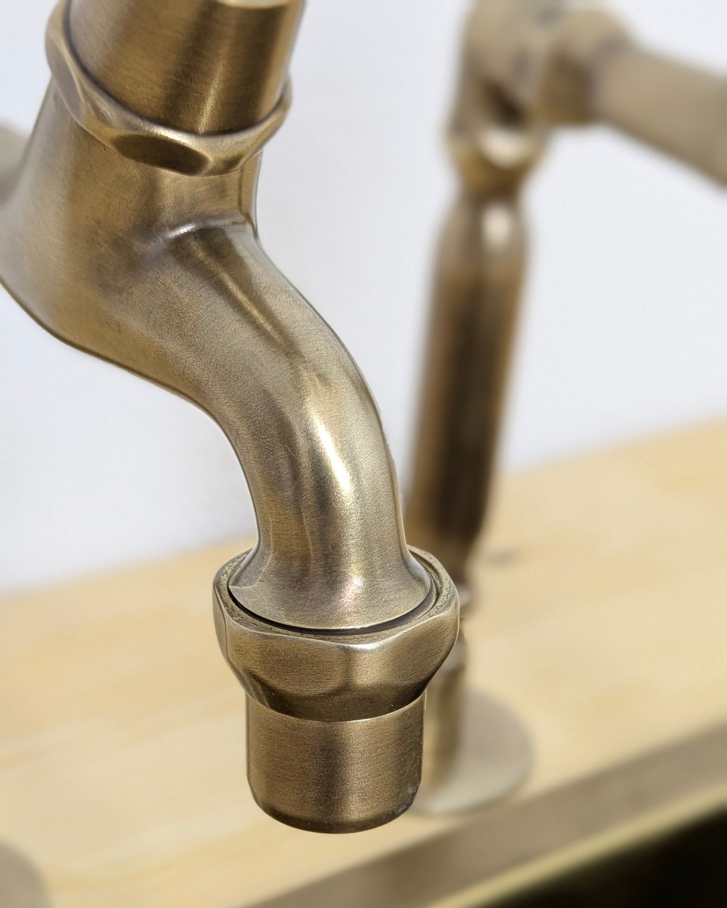 Handmade Moroccan Brass Pillar Sink Taps - Old Bronze Finish
