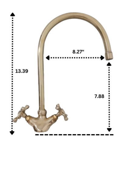 Unlacquered Brass Bathroom Faucet: Single-Hole Brushed Vanity Sink Tap