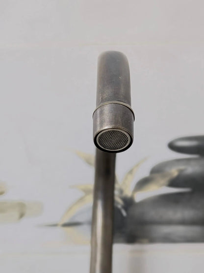 Vintage Brass and Blackened Wall-Mount Faucets