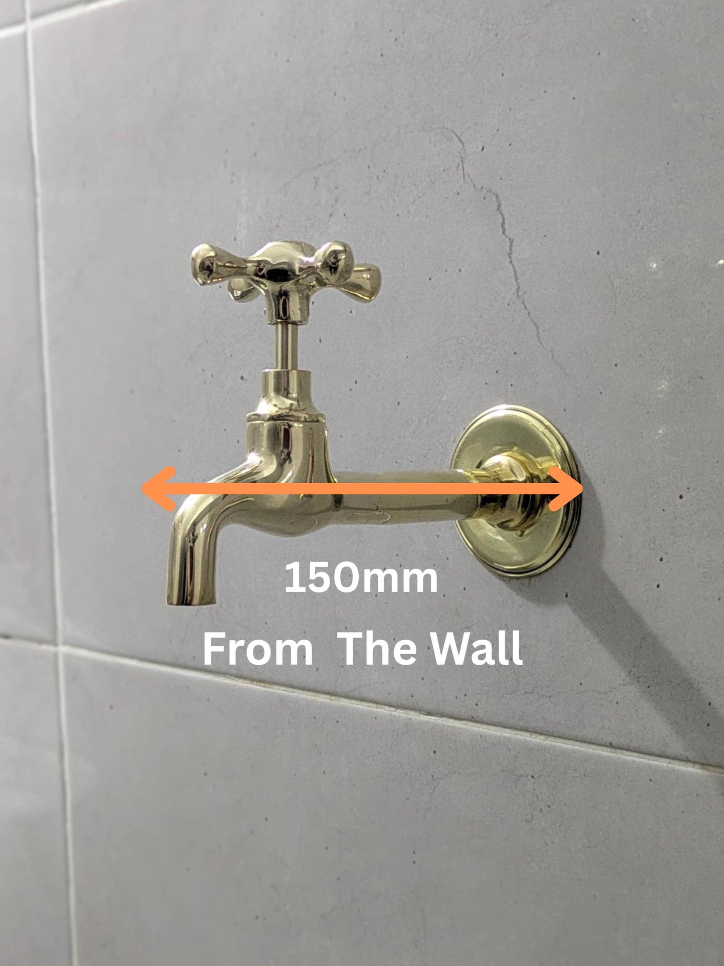 Vintage Brass Dual Tap Set – Classic Wall-Mount Design