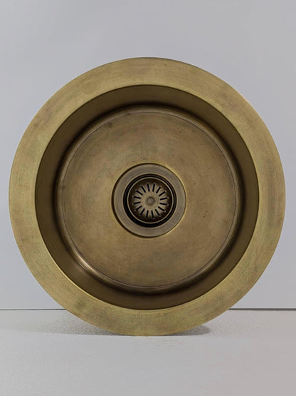Classic Brass Smooth Finish Round Prep Sink – Vintage Style