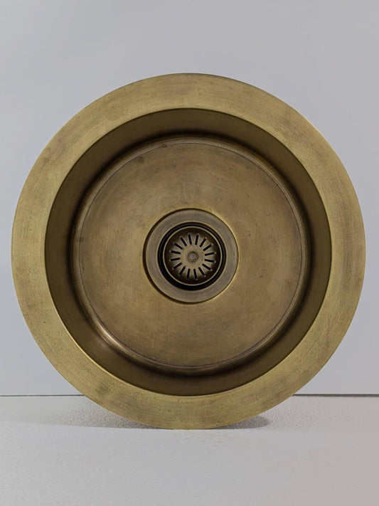 Classic Brass Smooth Finish Round Prep Sink – Vintage Style