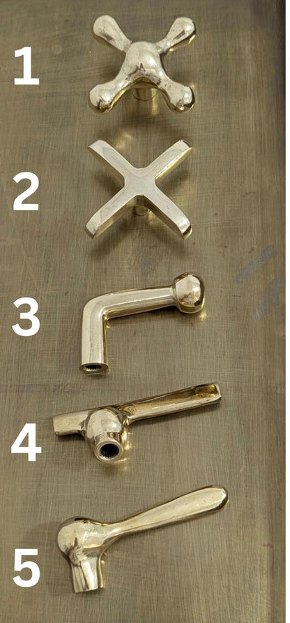 Unlacquered Brass Bathroom Faucet: Single-Hole Brushed Vanity Sink Tap