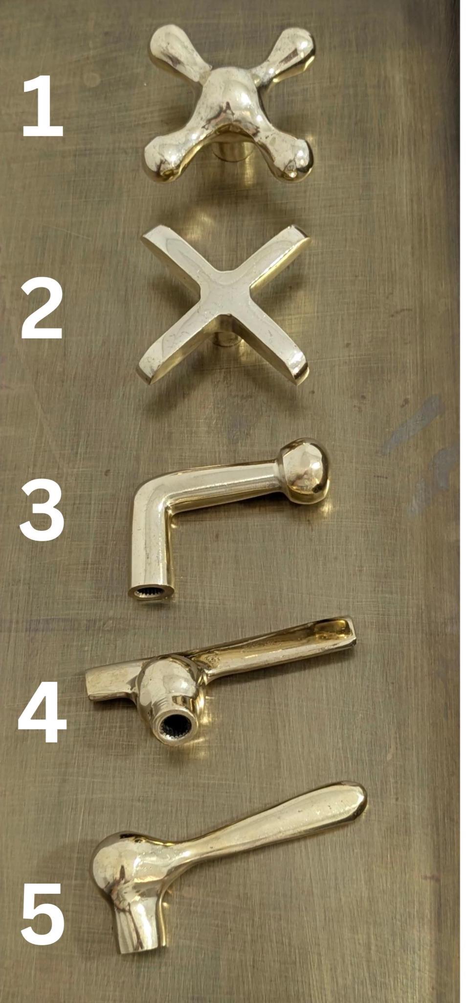 Handmade Unlacquered Brass Bridge Kitchen Faucet: Swivel Spout