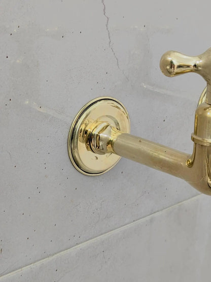 Unlacquered Brass Wall-Mounted Taps – Unlacquered Spigot Faucet for Indoor or Outdoor Use