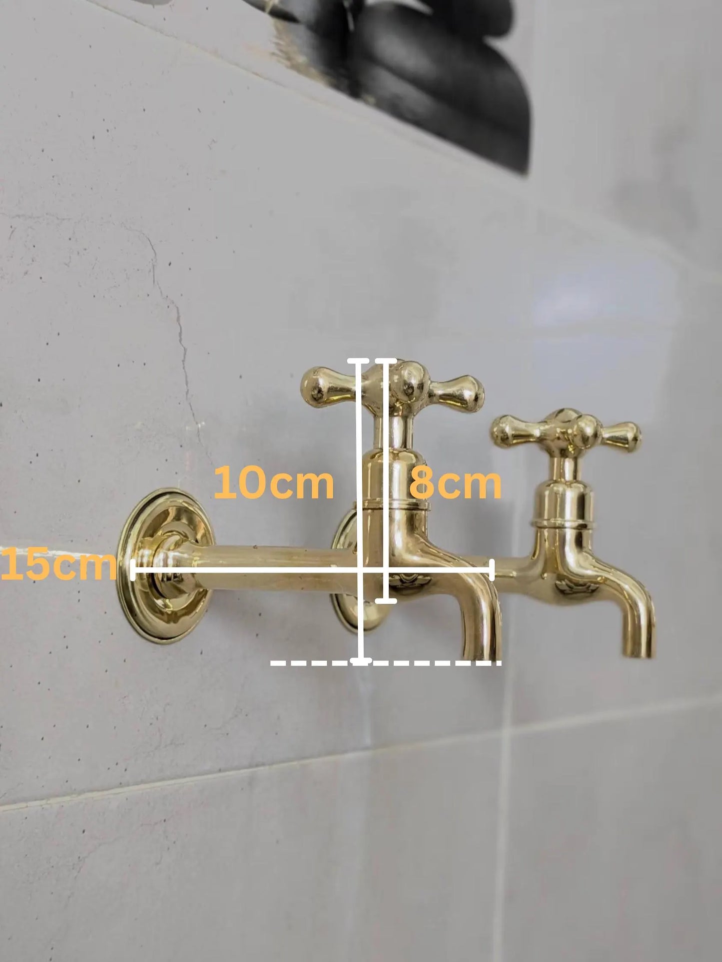 Unlacquered Brass Wall-Mounted Taps – Unlacquered Spigot Faucet for Indoor or Outdoor Use