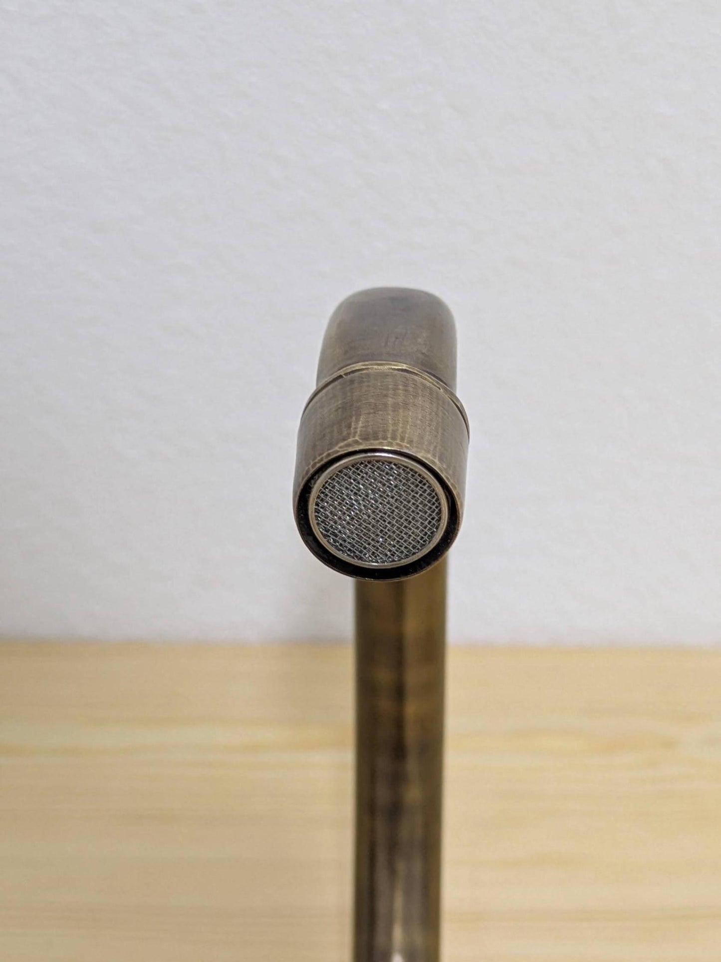 Unlacquered Brass Bathroom Faucet: Single-Hole Brushed Vanity Sink Tap